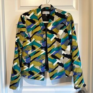 Kasper Abstract Print Blazer - EUC